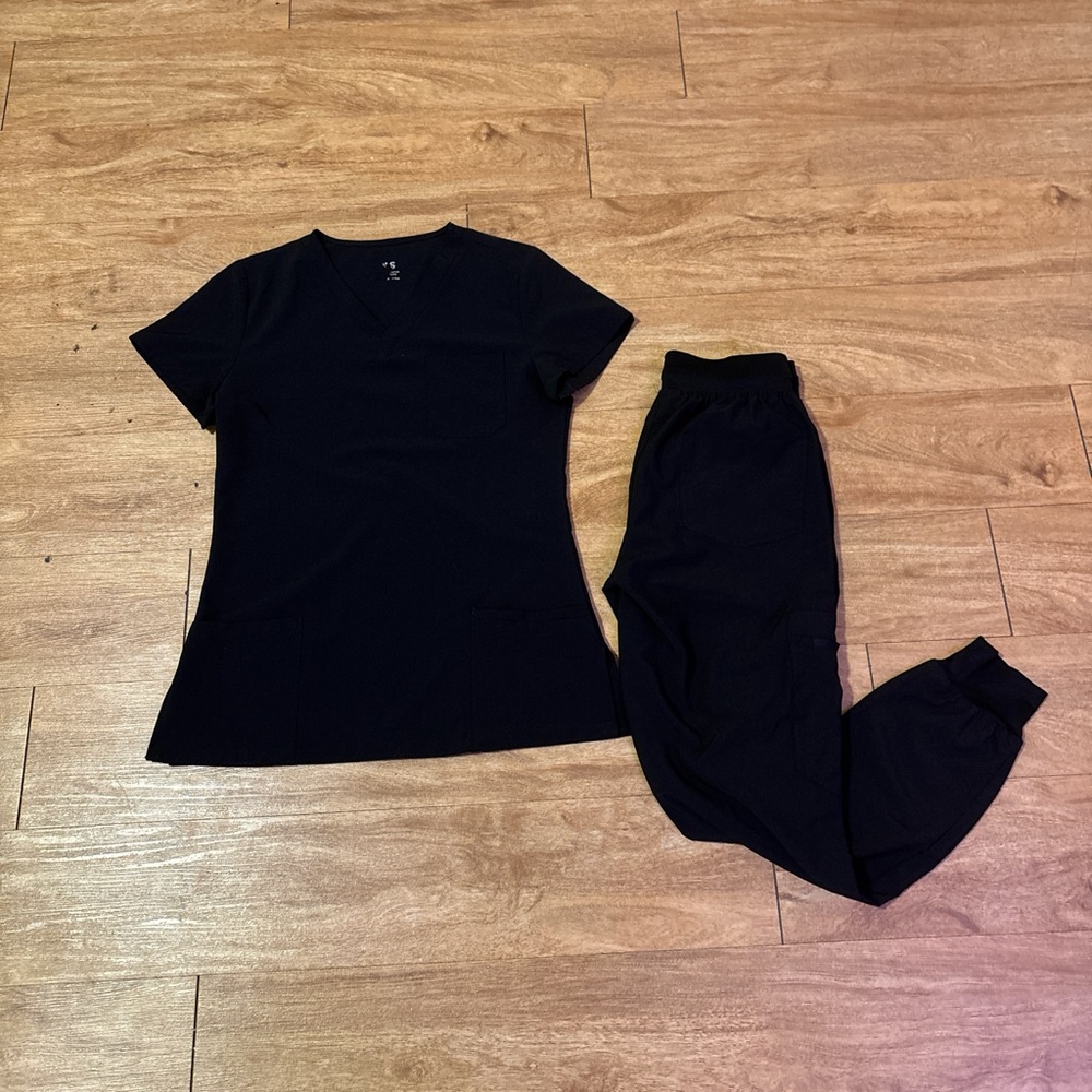 Black Scrub Set